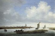 view of deventer seen from the north west RUYSDAEL, Salomon van